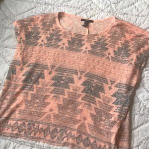 Knit Dolman Top with Geometric Design